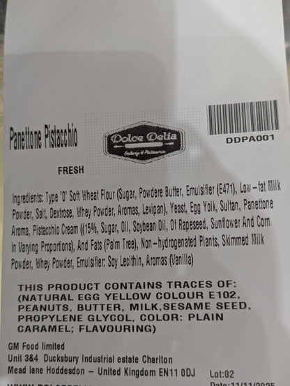 Artisanal Panettone Pistacchio